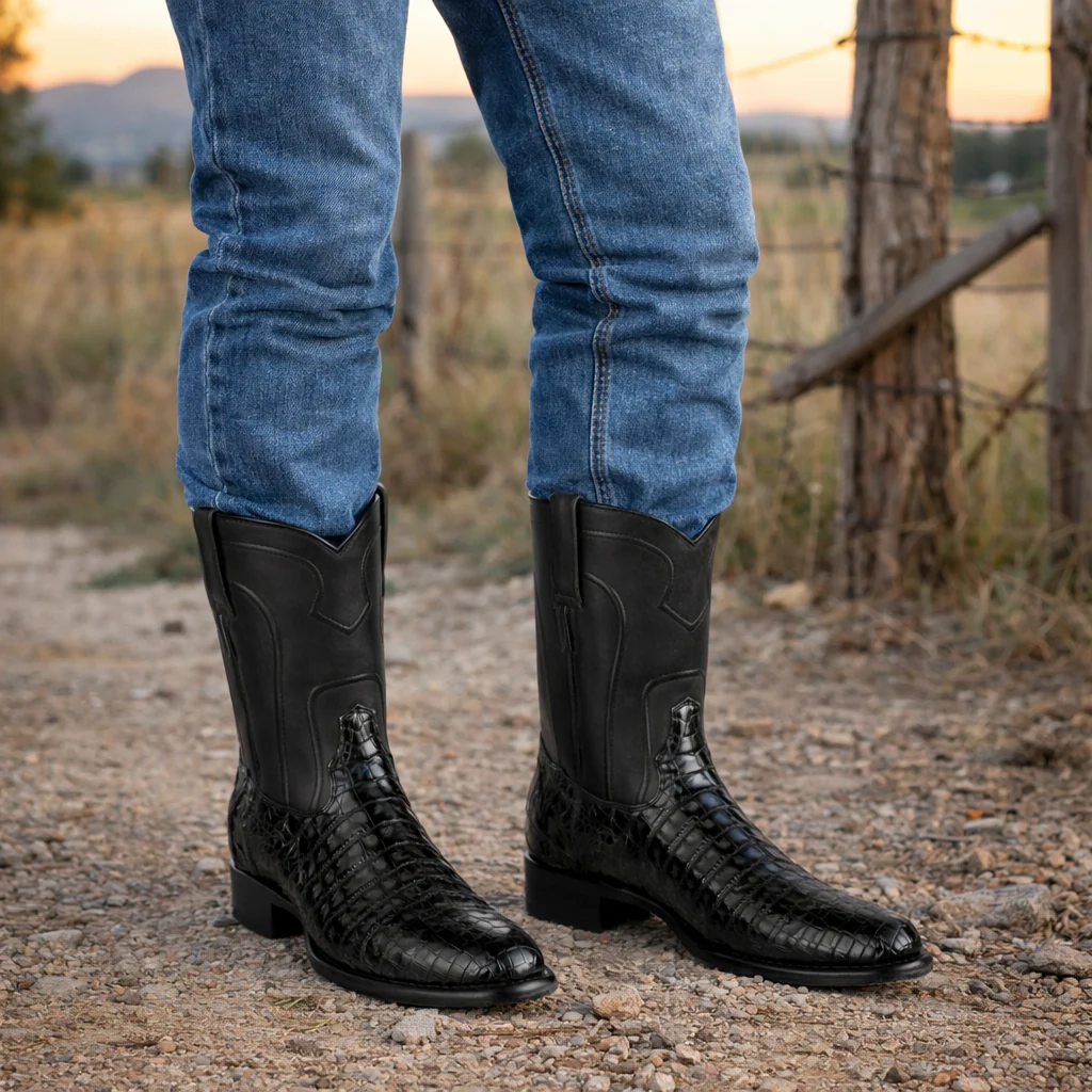 Botas de Cocodrilo Caiman Panza Roper LAB - For Men By Los Altos - Image 12
