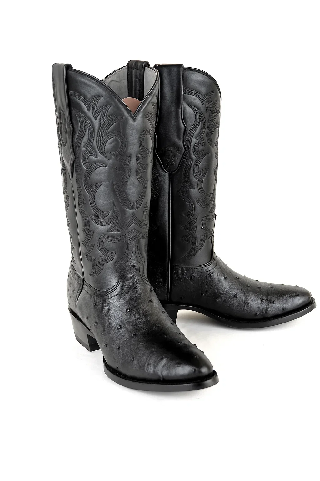 Botas de Avestruz Original Punta Redonda LAB-6503