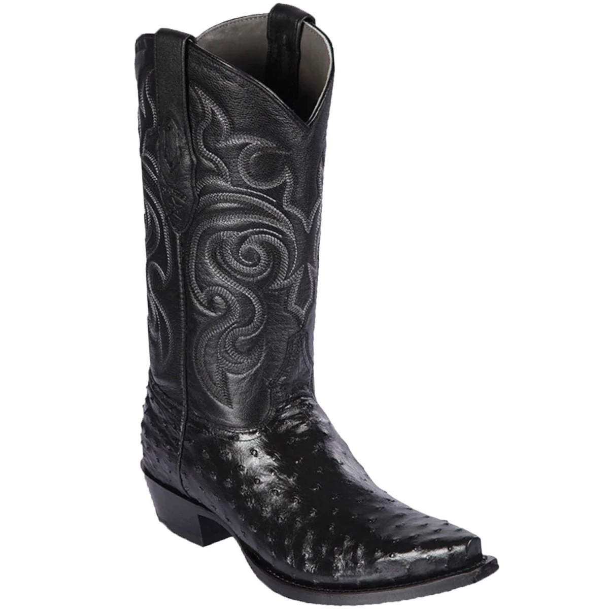 Botas de Avestruz Punta Recortada