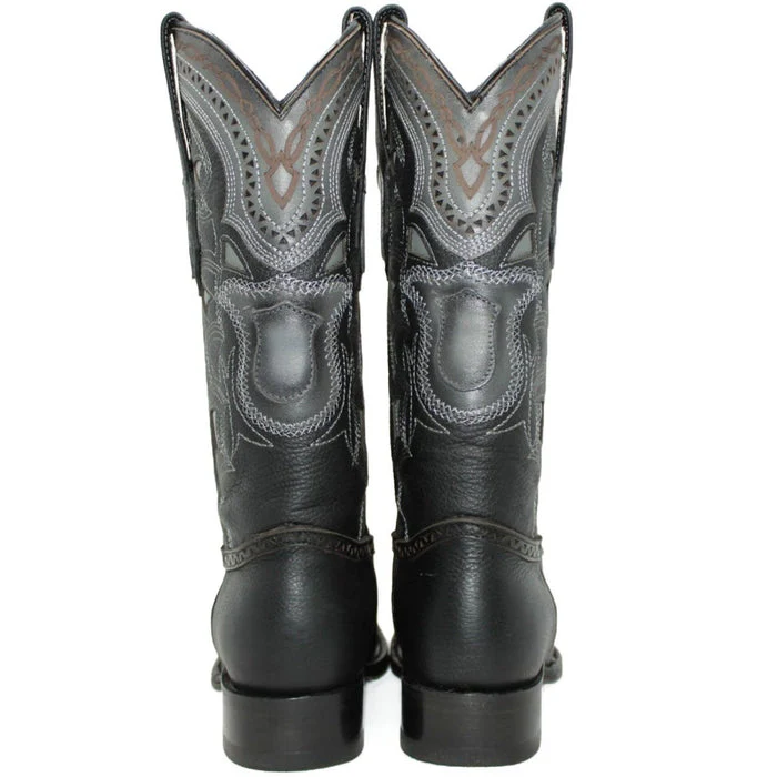 Botas de Cuero Grisly Original Horma Europea Cuadrada Negro LAB - Image 5