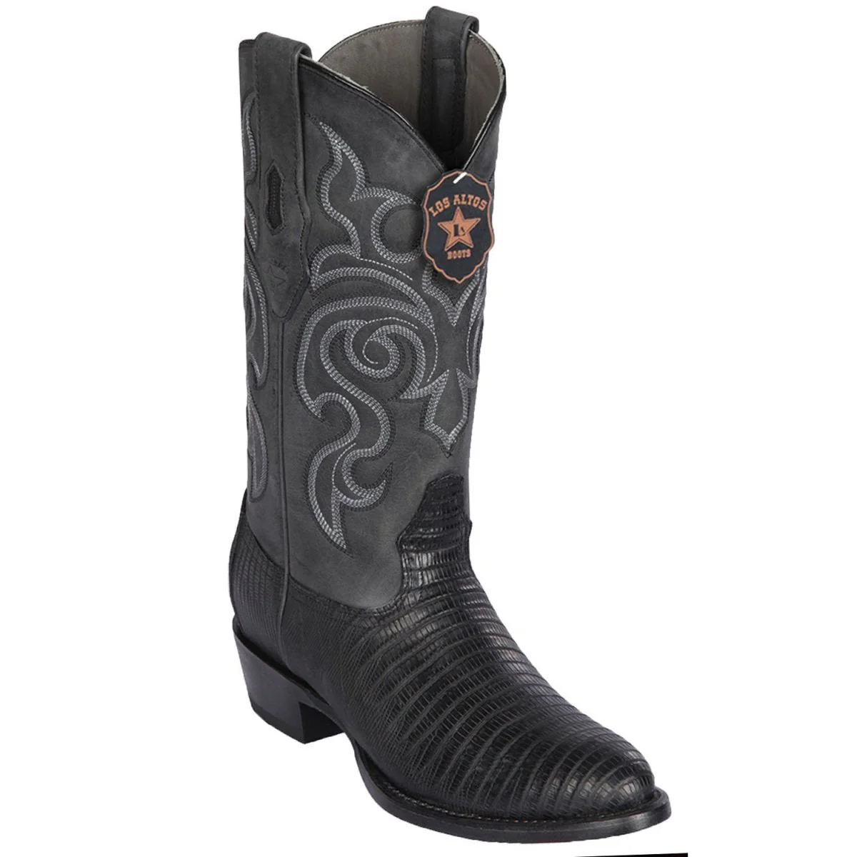 Botas de Armadillo Lizard Teju en Acabado Graso Horma Redonda LAB-65G0705