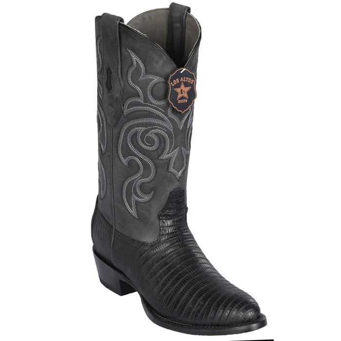 Botas de Armadillo Lizard Teju en Acabado Graso Horma Redonda