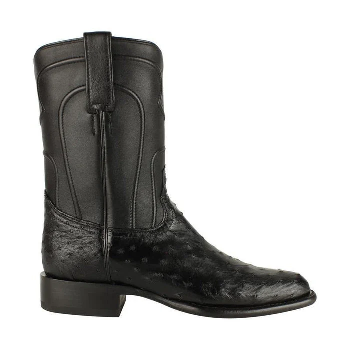 Botas de Avestruz Original Horma Roper Color Negro LAB - Image 2