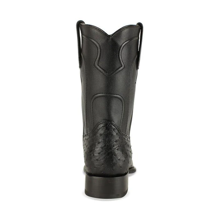 Botas de Avestruz Original Horma Roper Color Negro LAB - Image 3
