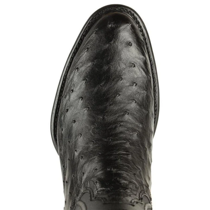 Botas de Avestruz Original Horma Roper Color Negro LAB - Image 4