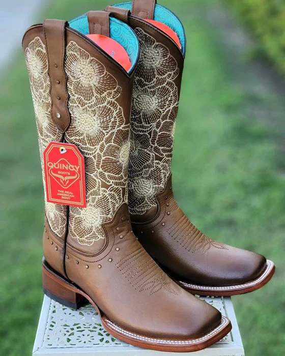 Botas de Cuero con Flores para Mujer en Horma Rodeo - Image 12