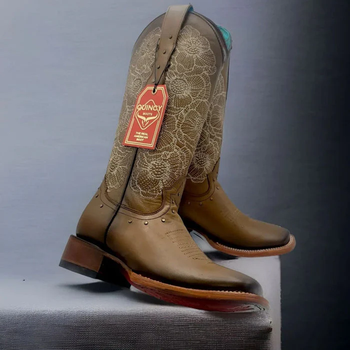 Botas de Cuero con Flores para Mujer en Horma Rodeo - Image 6