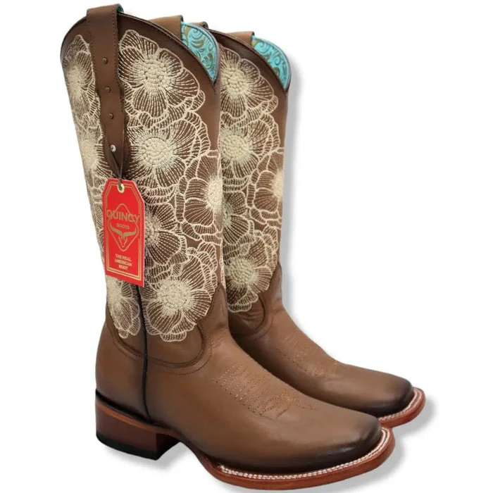 Botas de Cuero con Flores para Mujer en Horma Rodeo - Image 8