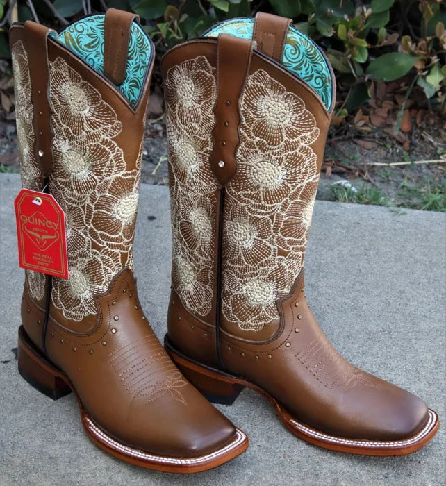 Botas de Cuero con Flores para Mujer en Horma Rodeo - Image 9