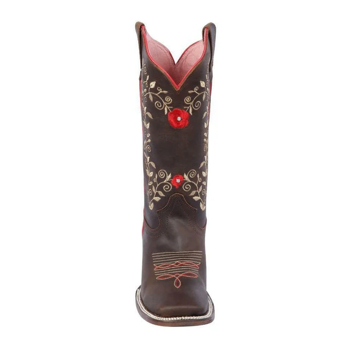 Botas Altas de Cuero con Flores para Mujer en Horma Rodeo - Image 7