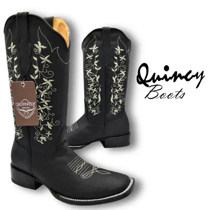 Botas de Cuero con Flores para Mujer en Horma Rodeo - Image 6