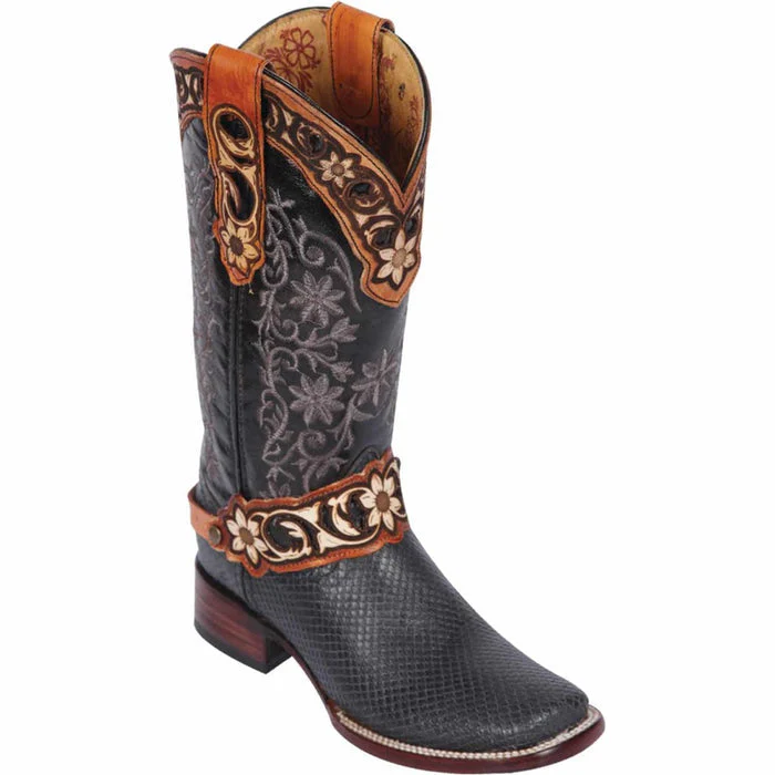 Botas de Piton Grabado para Mujer en Horma Rodeo