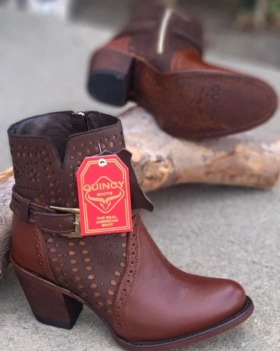 Botas Cortas de Cuero para Mujer en Horma Oval - Image 2