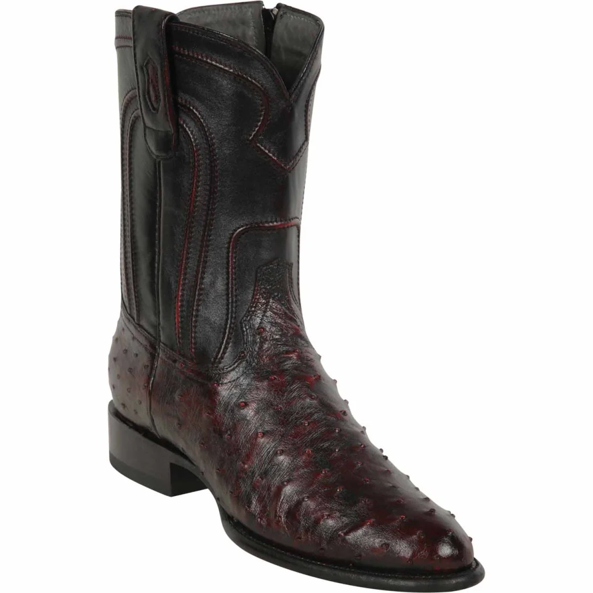 Botas de Avestruz Original Horma Roper con Zipper - Image 3