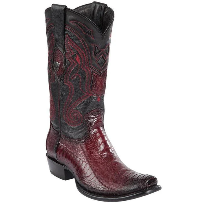 Botas de Avestruz Pata Original Horma Semi Redonda LAB