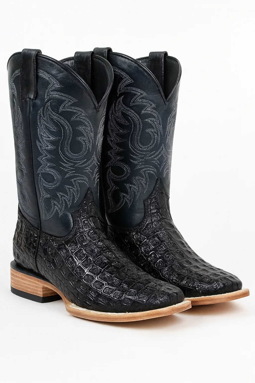 Botas de Cocodrilo Grabado Horma Rodeo Cuadrada - Image 9