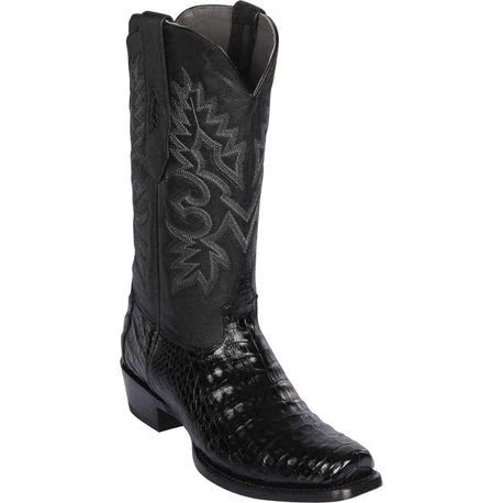Botas de Cocodrilo Original Punta 7 Cuadrada Color Negro