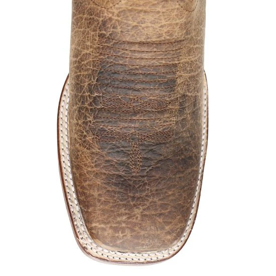 Botas de Cuello de Toro Original Horma Rodeo Cuadrada Color Miel LAB - Image 3