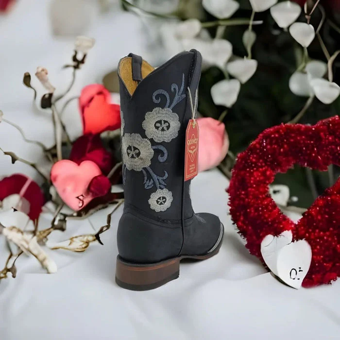 Botas de Cuero con Flores para Mujer en Horma Rodeo - Image 2