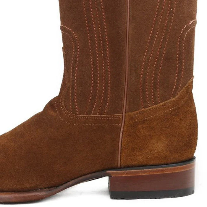 Botas de Cuero Gamuza Original en Horma Roper Color Cognac - Image 2
