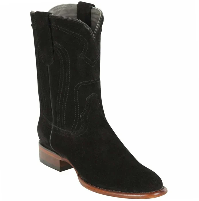 Botas de Cuero Gamuza Original en Horma Roper Color Negro LAB - Image 4