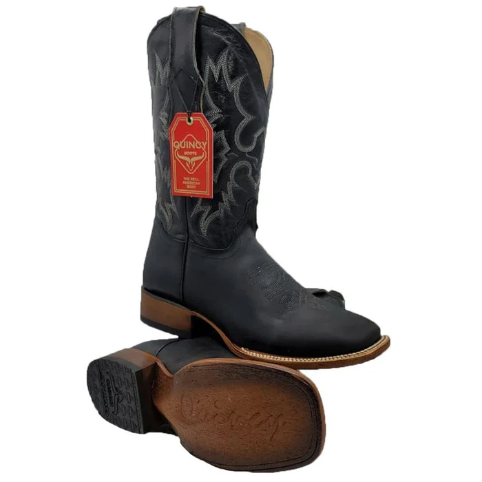 Botas de Cuero Original Horma Rodeo Cuadrada Negro - Image 2