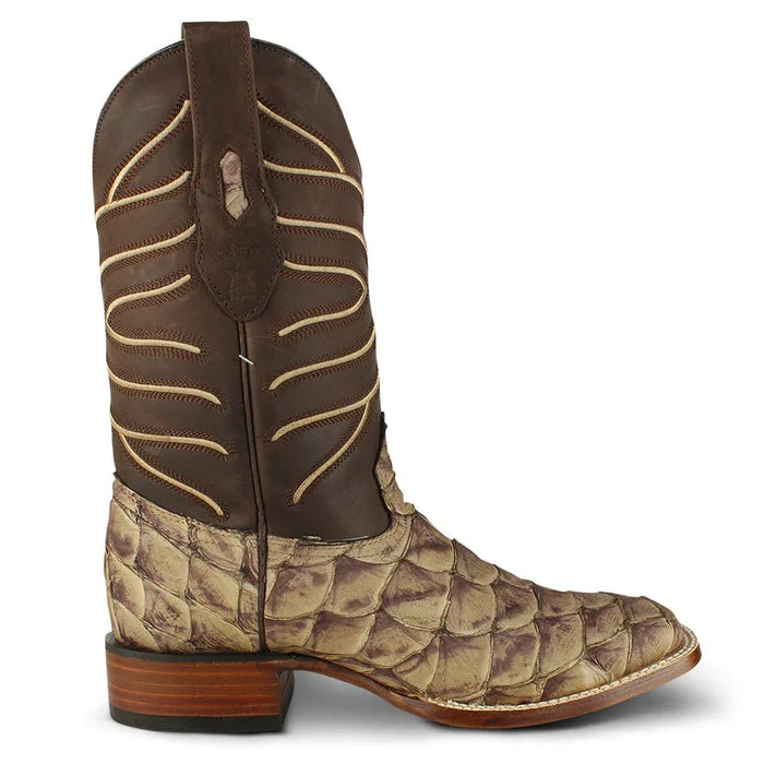 Botas de Pescado Pirarucu Original en Horma Rodeo Cuadrada LAB - Image 2