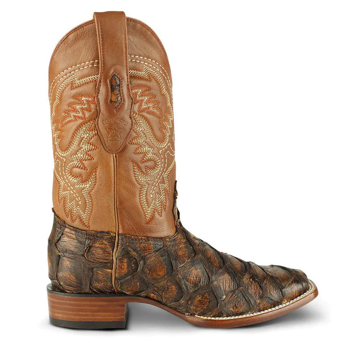 Botas de Pescado Pirarucu Original en Horma Rodeo Cuadrada - Image 2