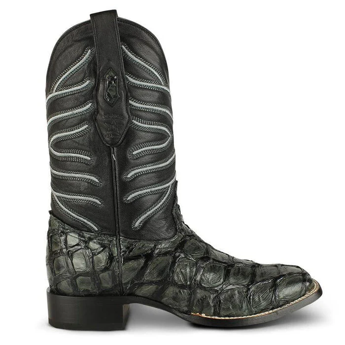 Botas de Pescado Pirarucu Original en Horma Rodeo Cuadrada - Image 2