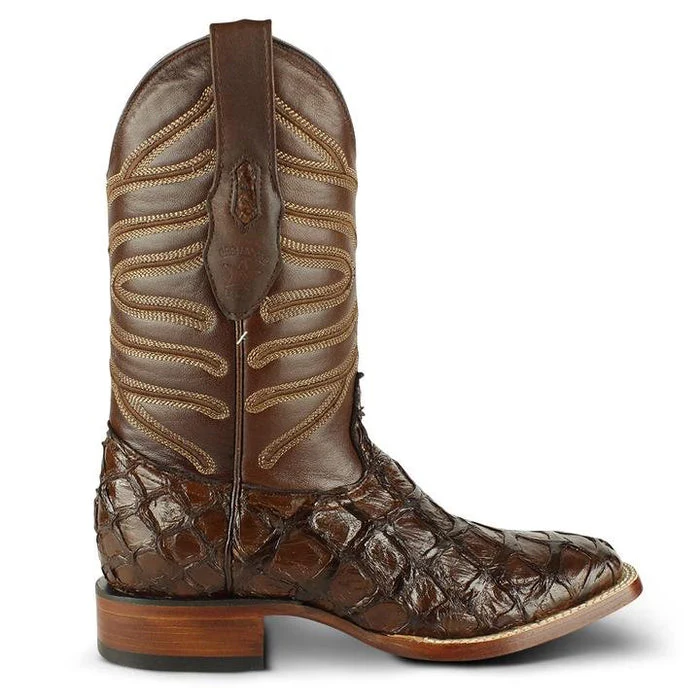 Botas de Pescado Pirarucu Original en Horma Rodeo Cuadrada - Image 2