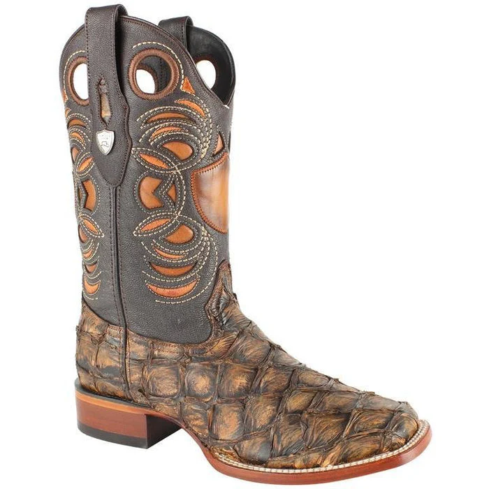 Botas de Pescado Pirarucu Original en Horma Rodeo Cuadrada - Image 2