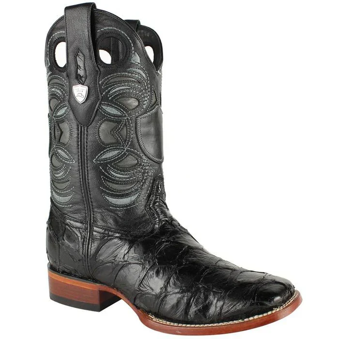 Botas de Pescado Pirarucu Original en Horma Rodeo Cuadrada WW