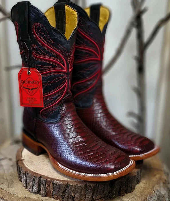Botas de Piton Grabado Horma Rodeo Cuadrada - Image 3