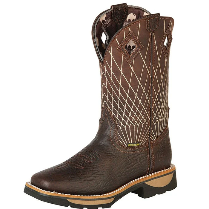 Botas de Trabajo de Cuero Original Horma Rodeo Color Cafe GEN