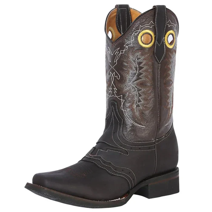 Botas Vaqueras de Cuero Crazy Horma Rodeo Color Chocolate GEN