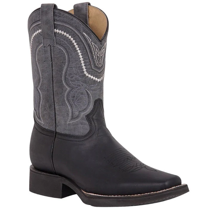 Botas Vaqueras de Cuero Crazy Horma Rodeo Color Negro GEN
