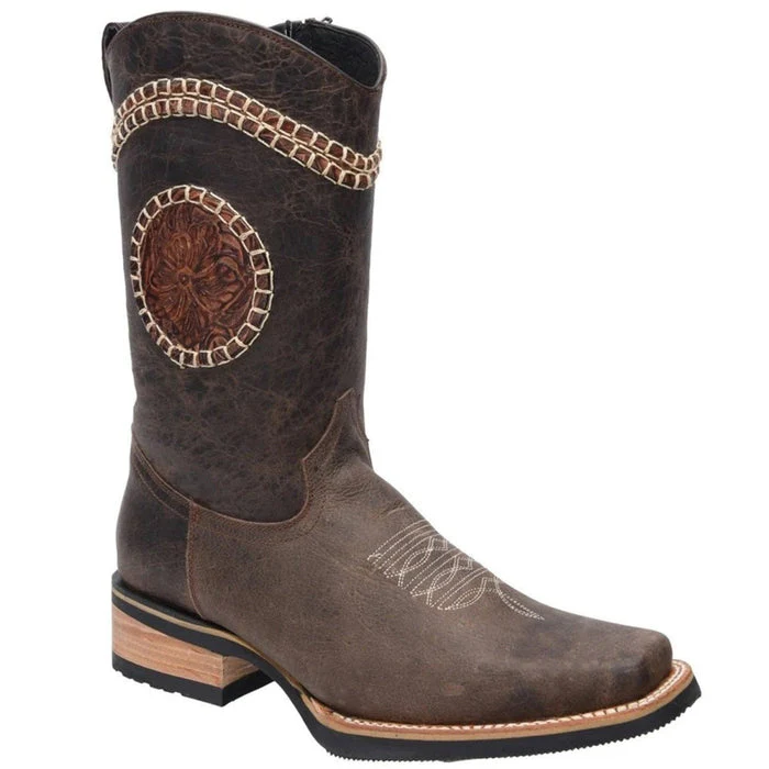 Botas Vaqueras de Cuero Crazy Original con Zipper Horma Rodeo - Image 2