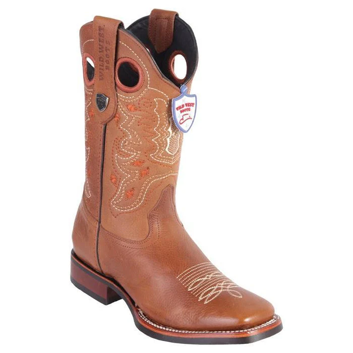 Botas Vaqueras de Cuero Original Horma Rodeo Suela de Hule