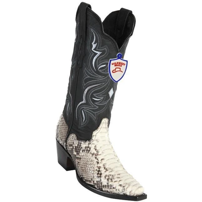 Botas Vaqueras de Piton Original en Punta Recortada para Dama WW
