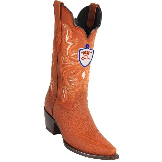 Botas Vaqueras de Tiburon Original en Punta Recortada para Dama WW-2349303