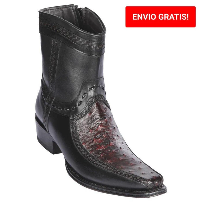 Botin Avestruz con Venado Original Punta Europea