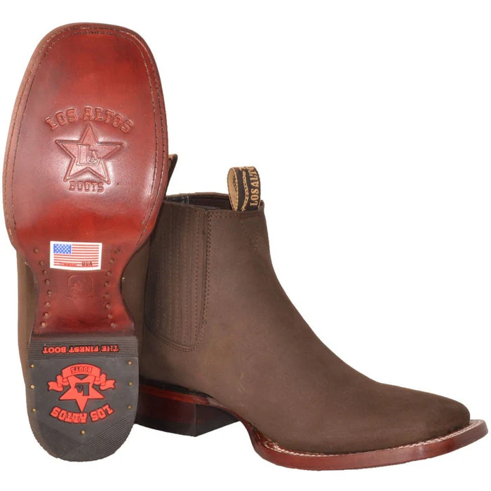Botines Charros de Gamuza Punta Cuadrada Los Altos Boots - Image 6