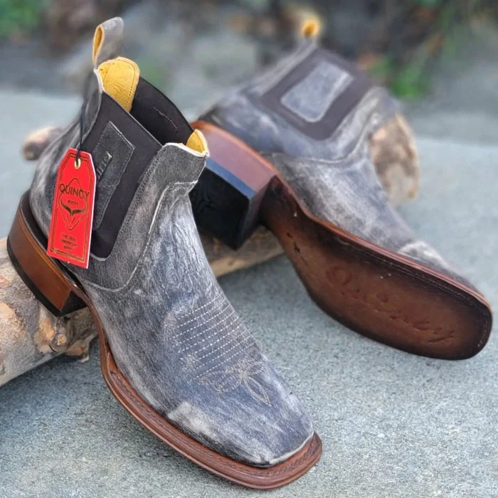 Botin Charro Quincy con Punta Cuadrada Color Cafe Claro - Image 8