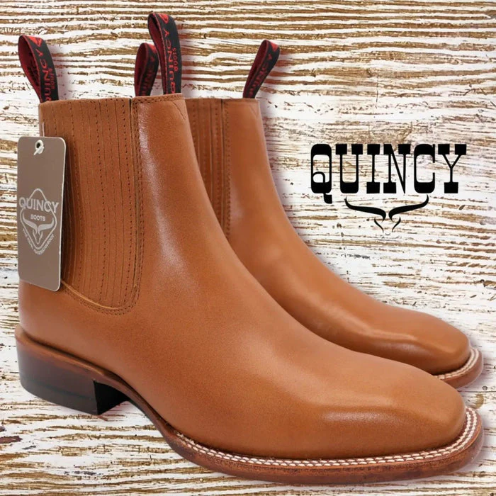 Botines Charros Quincy con Punta Cuadrada Color Miel - Image 2