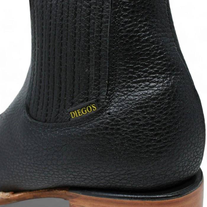 Botines Charros Quincy con Punta Cuadrada Color Negro DIE - Image 5