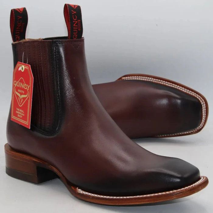 Botines Charros Quincy con Punta Cuadrada Color Vino - Image 12
