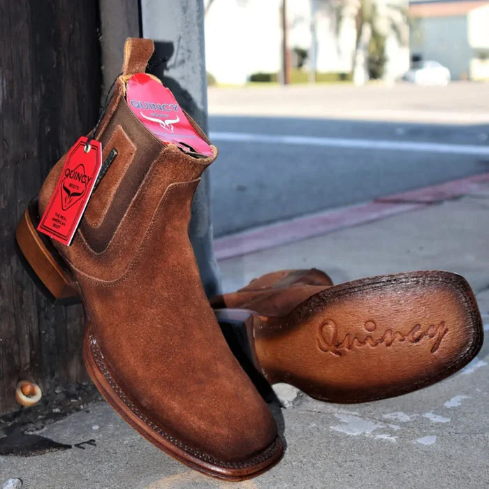 Botines Charros Quincy de Gamuza (Nobuck) Punta Cuadrada - Image 2