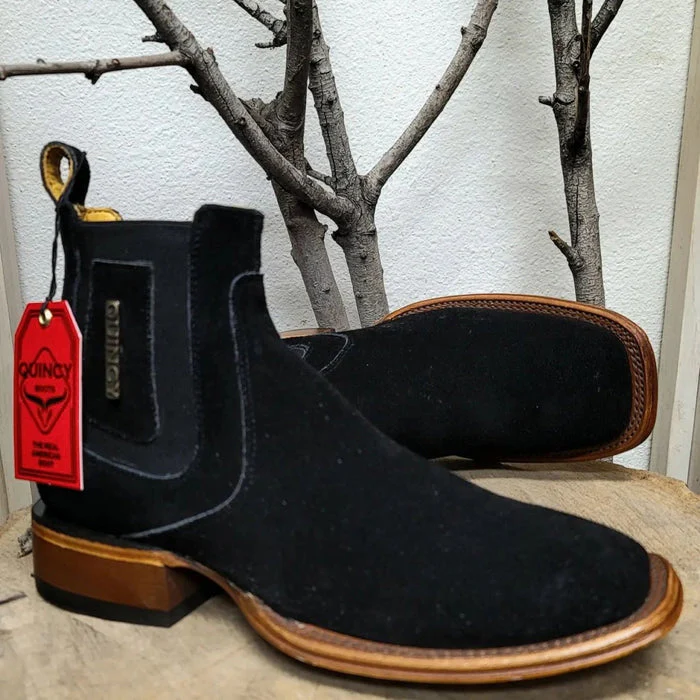 Botines Charros Quincy de Gamuza con Punta Cuadrada - Image 4