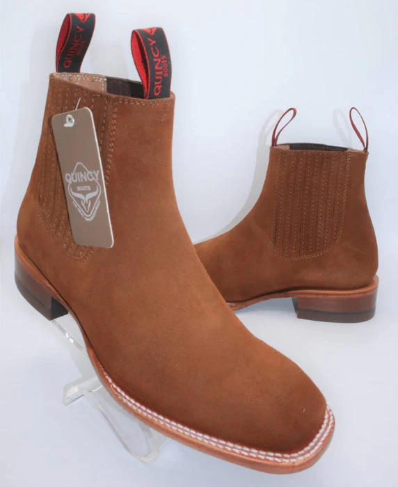 Botines Charros Quincy de Gamuza con Punta Cuadrada - Image 2