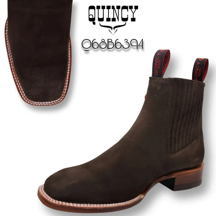 Botines Charros Quincy de Gamuza con Punta Cuadrada Color Chocolate - Image 8